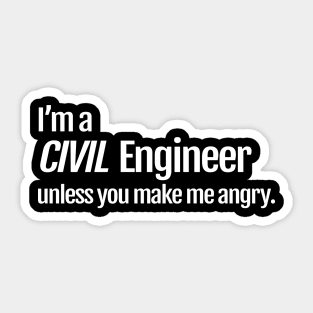 Civil Enginner Sticker